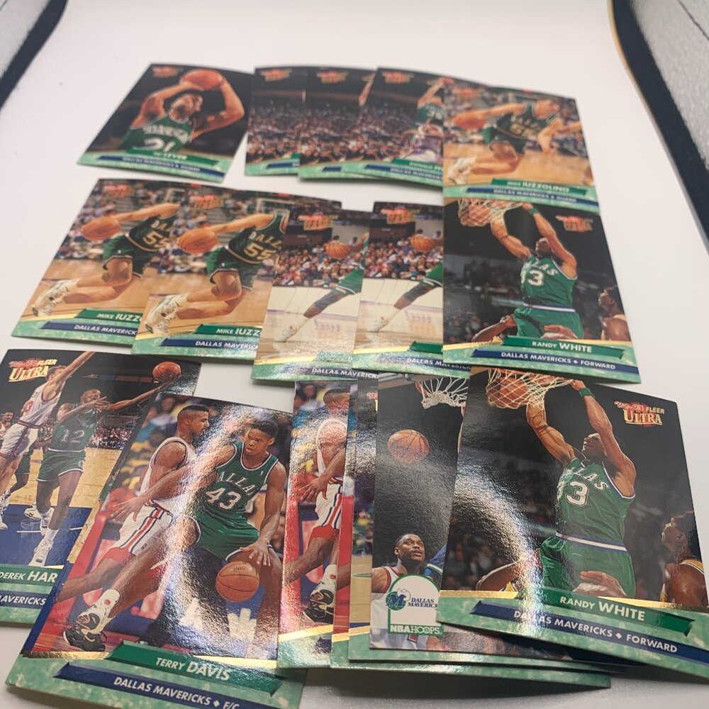 19ct 1992-1993 Ultra Fleer Dallas Mavericks Trading Cards NRMT